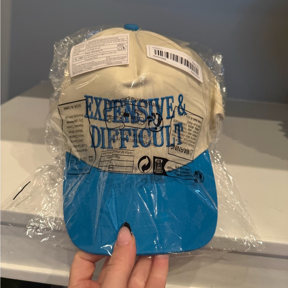 Blue and Cream Kids Cap